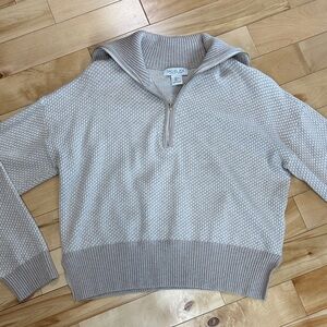 Cream Half-Zip Sweater